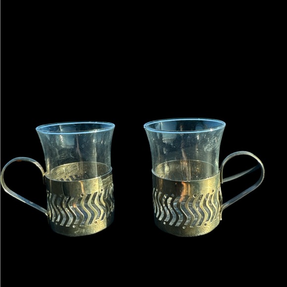 ♥️ Vintage Silver Plated Demitasse Cups, Set of 2 - Picture 2 of 4